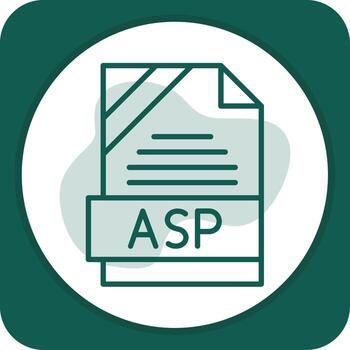 ASP File Format Icon Design vector