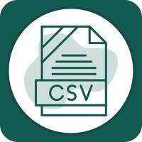CSV Icon Design vector