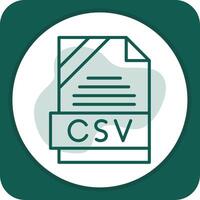 CSV Icon Design vector