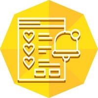 Wishlist Notification Icon Design vector