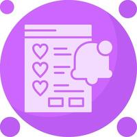 Wishlist Notification Icon Design vector