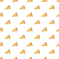 A pattern of slices of pizza on a white background vector