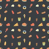 A pattern with food items on it vector