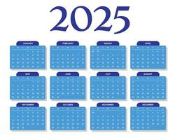Abstract Calendar 2025 Template vector