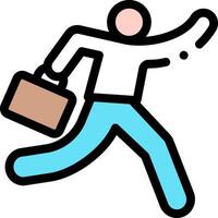 A man running with a briefcase vector