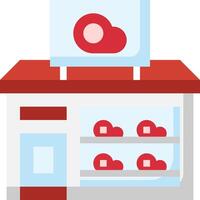 A red cloud is on the top of a building vector