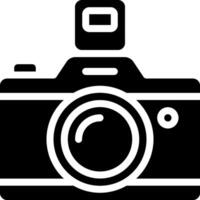 A camera icon with a flash on it vector