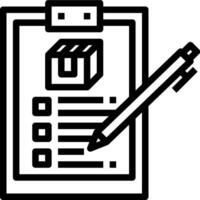 A clipboard with a pen and a check box vector