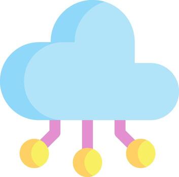 Cloud computing icon vector