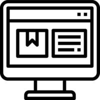 A computer monitor with a web page on it vector