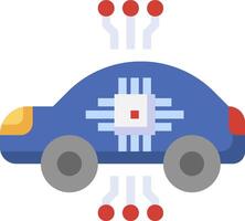 A car with a computer chip on it vector