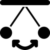 A black and white smiley face with two circles vector