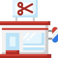 A barber shop with scissors and scissors vector