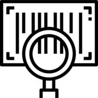 A black and white image of a magnifying glass vector