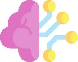 A brain with a circuit board and a circuit board vector