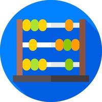 An abacus icon with long shadow vector