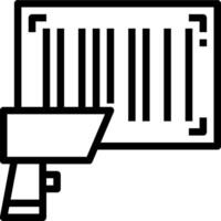 A barcode scanner icon on a white background vector