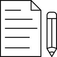 A paper and pencil icon on a white background vector