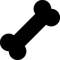A black and white bone icon on a white background vector