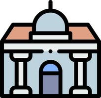 A building with a dome and columns vector
