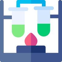 A flat icon of a test tube with two test tubes vector