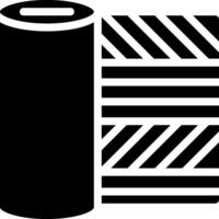 A black and white image of a roll of paper vector