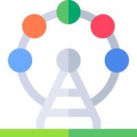 A ferris wheel with colorful circles on it vector