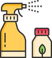 A spray bottle and a jar of spray vector