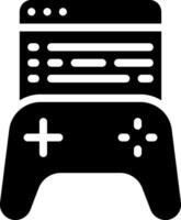 A black and white image of a game controller vector