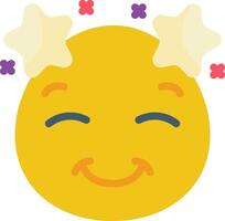 A smiley face with stars on it vector