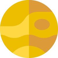 A yellow and brown circle with a wave pattern vector