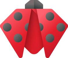 A ladybug with black dots on it vector