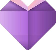 A purple heart shaped object on a white background vector