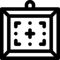 A black and white square with a cross on it vector