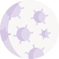A purple moon with viruses in it vector