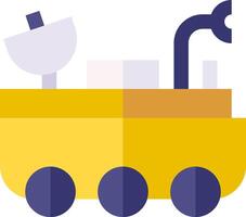 A yellow toy boat with a wrench on top vector