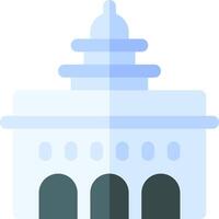 A building with a dome and a clock on top vector