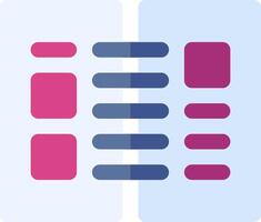 A blue and pink square with a line of text vector
