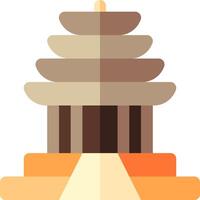 A pagoda with a tower on top vector