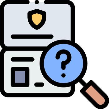 Security document icon vector