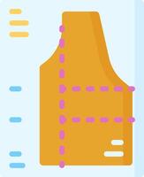 A yellow vest with a line through it vector