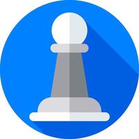 Chess icon with long shadow vector
