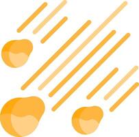 A yellow and orange object with a line of yellow lines vector