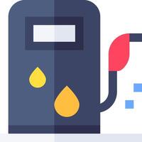 A gas pump with a yellow drop vector