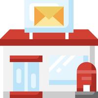 An email envelope is sitting on top of a mailbox vector