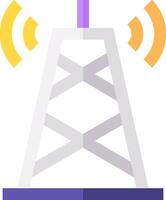 A radio tower with a radio antenna and a radio vector