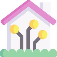 A house with three lights on top vector