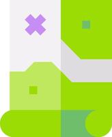 A green and purple square with a cross on it vector