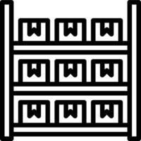 A rack of boxes with a white background vector