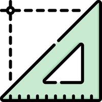 A triangle with a ruler and a ruler on it vector